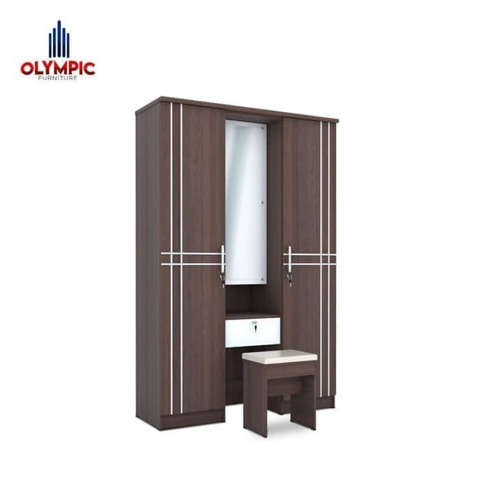 Lemari Pakaian Meja Rias 3 Pintu Olympic Marino
