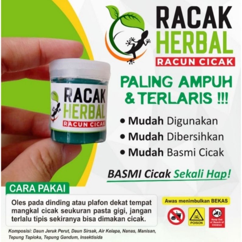 Racak Racun Cicak Herbal Paling Ampuh Membasmi Cicak Mati Seketika