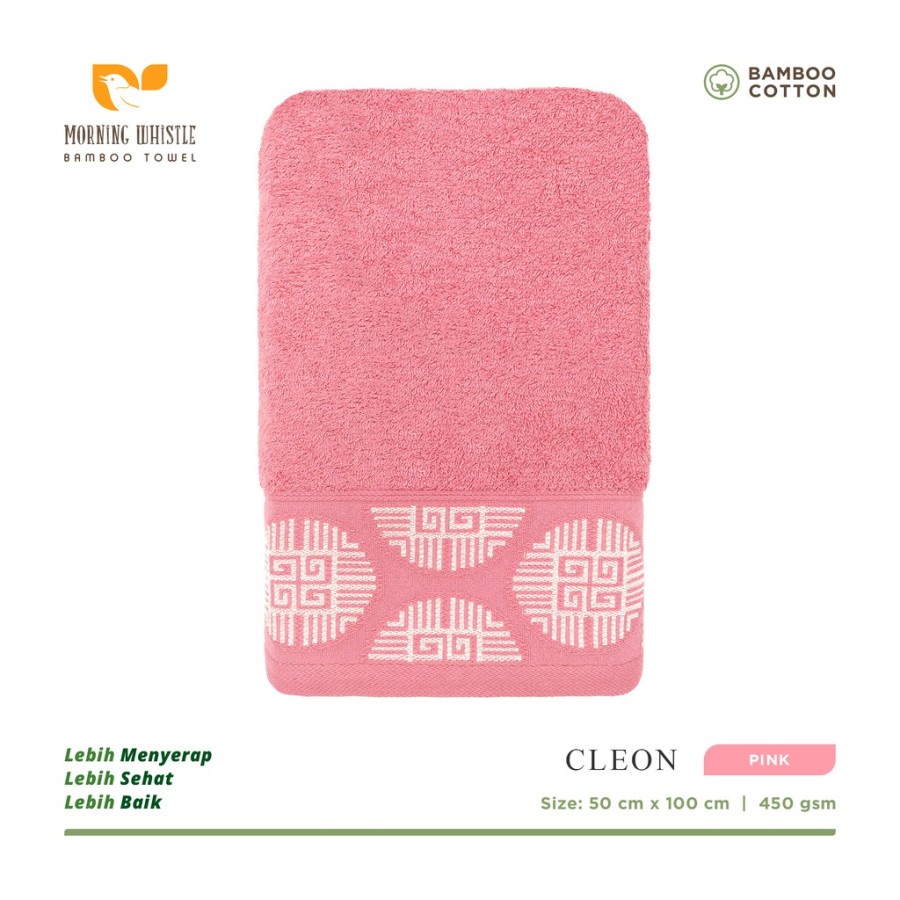Handuk Anak-Travel Serat Bambu CLEON MW 50x100cm-Pink