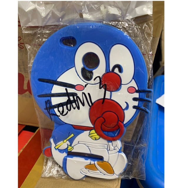 Case 4D Doraemon Xiaomi Redmi 4, Karakter Soft Rubber