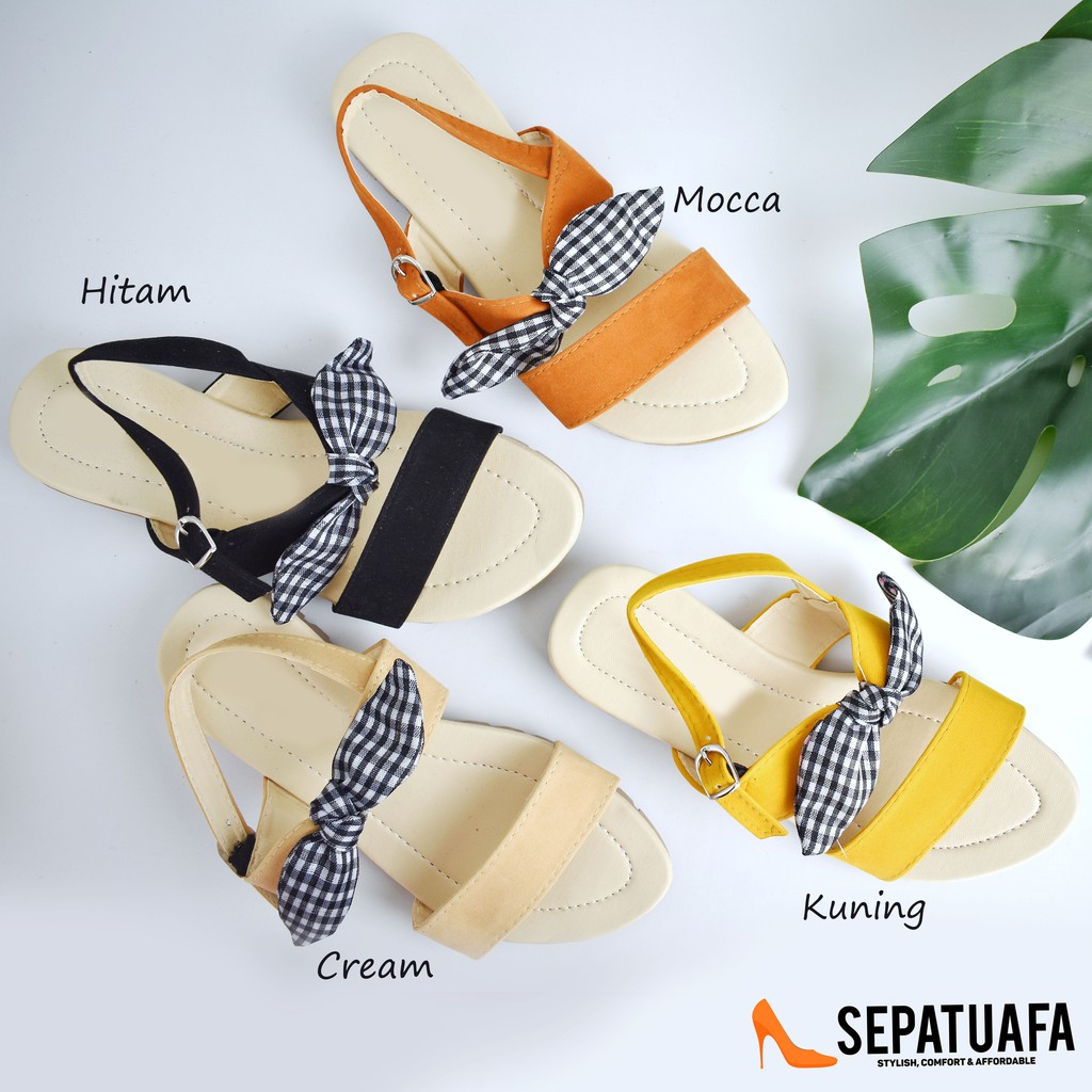 Sepatuafa Flatshoes Sandal  Tali  Wanita  Teplek WA04 