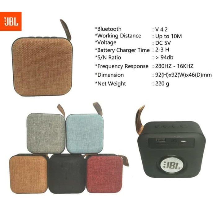 JBL Mini Speaker Wireless T5 Speaker Bluetooth Model Dompet