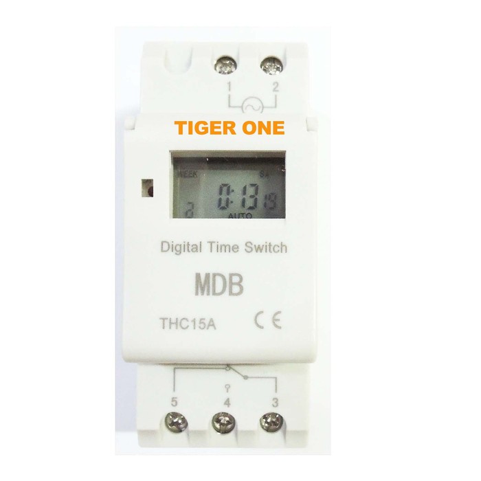 MCB TIMER digital, Timer Switch THC15A, panel lampu listrik otomatis