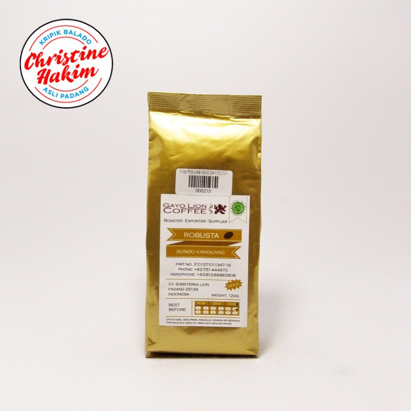 

Gayo Lion Coffee Robusta Bundo Kanduang / GOLD