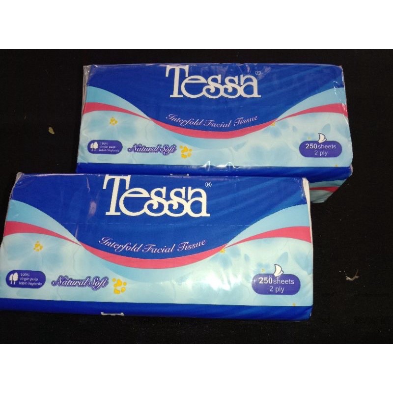 tessa 250 sheets / tisu tessa 250 sheet / tissue tessa / tisu tesa / tisu wajah / tisu
