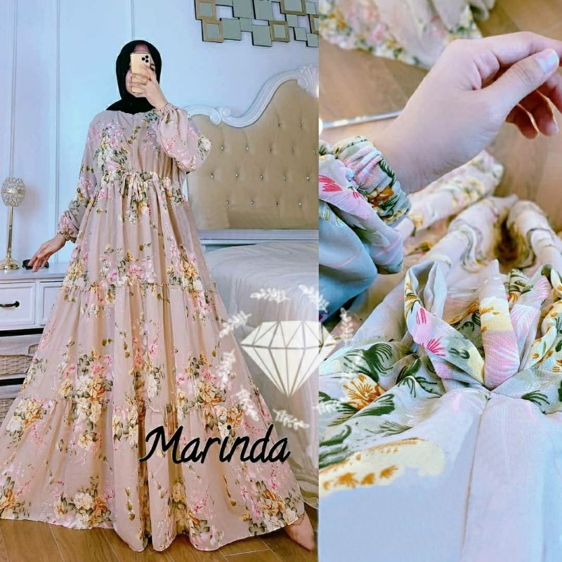 GAMIS MONALISA MARINDA TERBARU MAYUNG JUMBO MOTIF BUNGA ASLI PREMIUM / REAL PICT BEST 2021