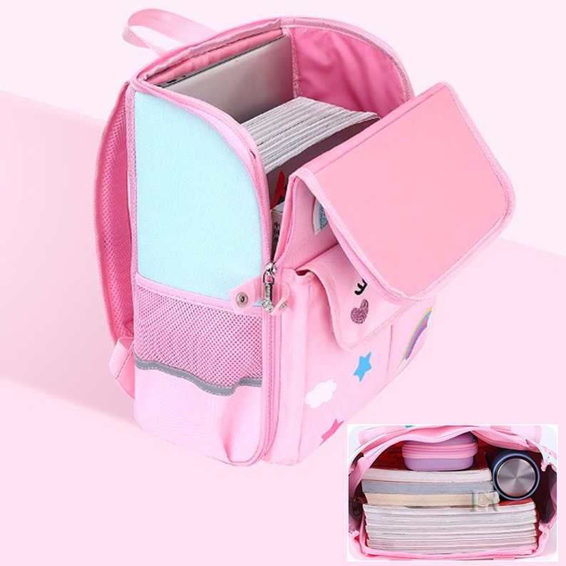 LNR Shop S-001 S-002 S-003 S-007 S-008 Tas Sekolah Import Anak Perempuan TK - SD Kelas 1 2 3 4 5 6 Ransel School Bag Anak Tahan Air Bahan Polyester Ringan Lembut Nyaman Sekolah Dasar Taman Kanak Cewek Playgroup Pre-K K1 K2 Kindergarten Tas Punggung