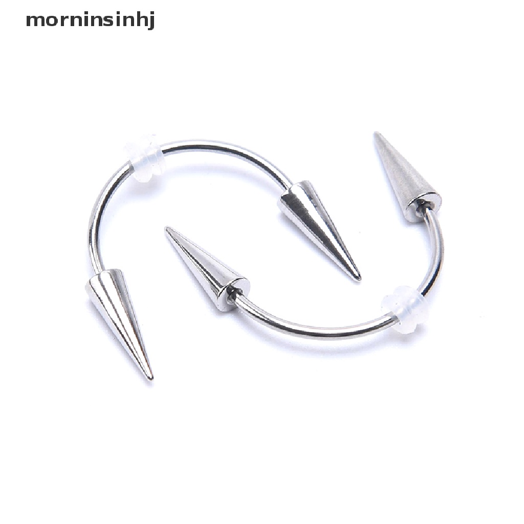 Mornin Vampire Teeth Bentuk C Bahan Stainless Steel Untuk Bibir