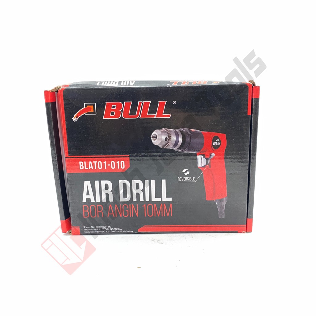 BULL BLAT01-010  Air Drill - Bor Angin 10 mm Reversible Inlet 1/4 Inch