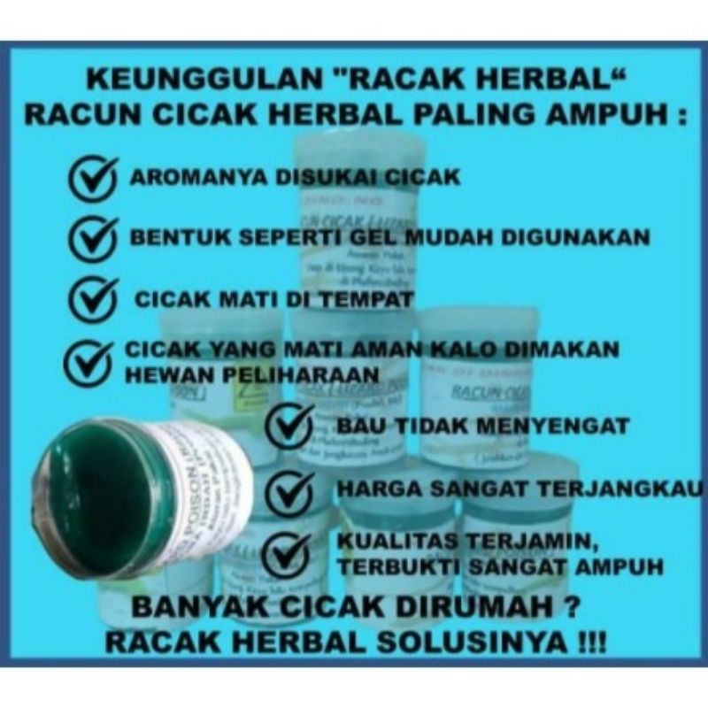 (Bisa COD) RACUN CICAK AMPUH RACAK HERBAL AMAN TMT