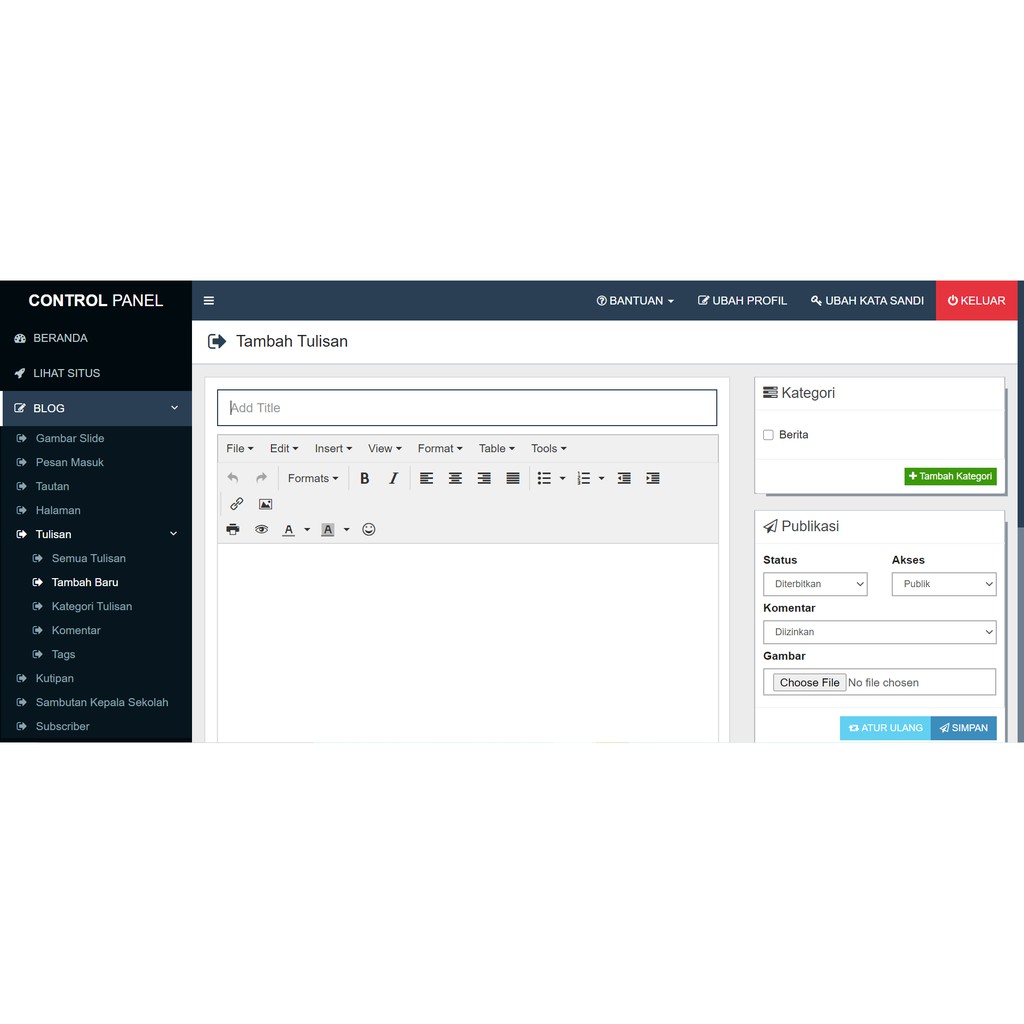 Website Sekolah dan PPDB dan PMB Online - Aplikasi Website Sekolah