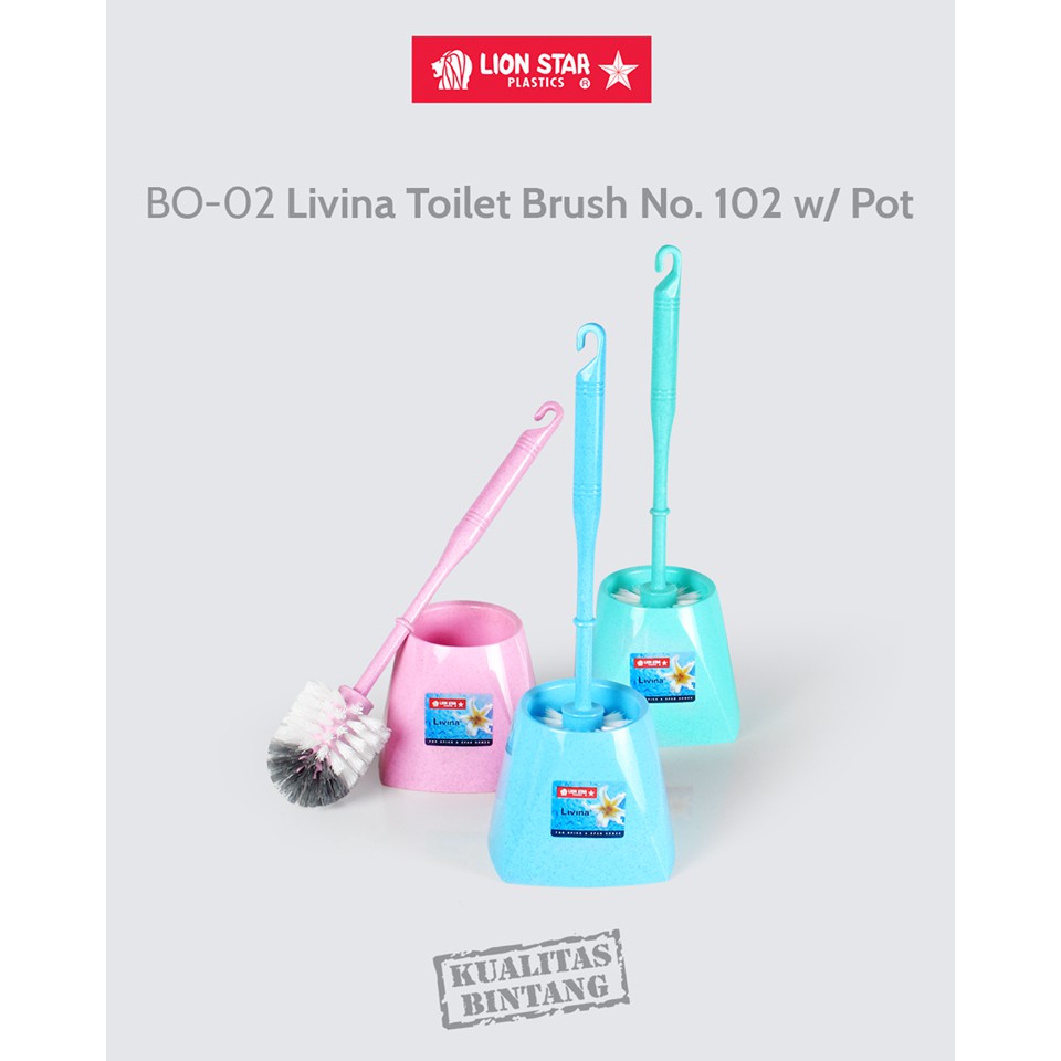 LION STAR Sikat WC Kamar Mandi BO-2 Livina Toilet Brush w/ Pot