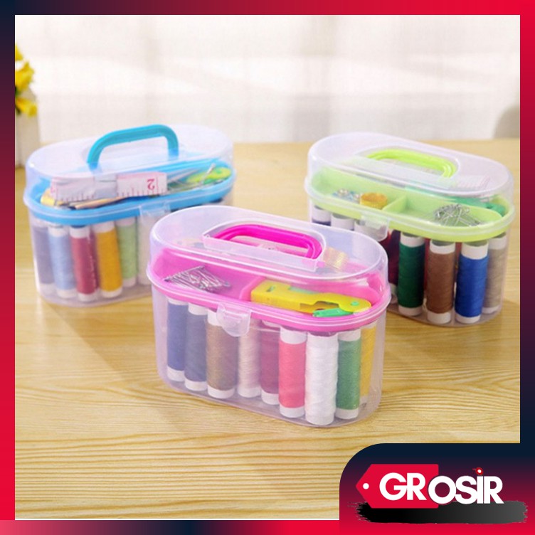 Grosir - 649 Kotak Perlengkapan Jahit/Sewing Kit Box/Paket Perlengkapan Menjahit/Kotak Alat Jahit