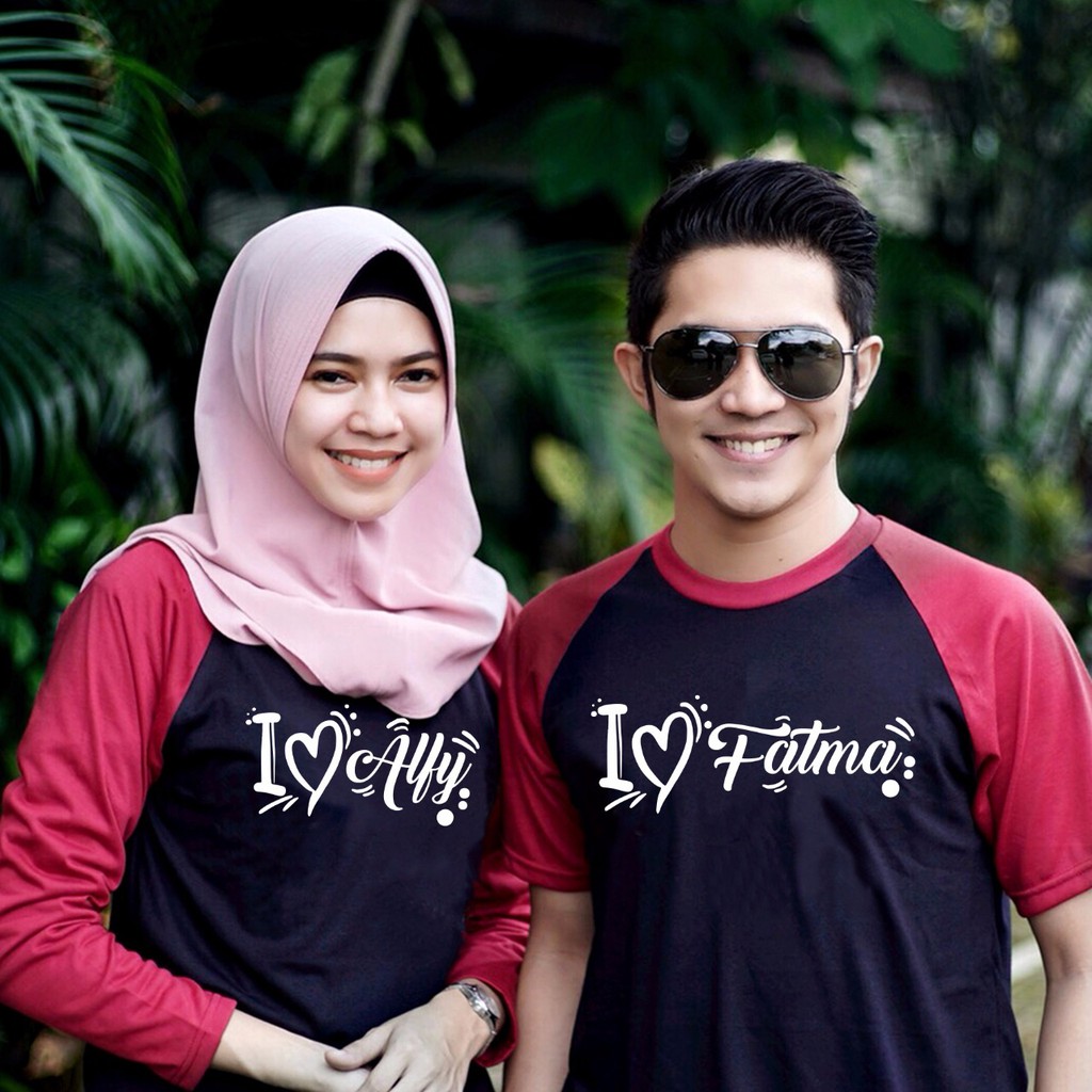 Kaos Couple  Modern Cetak Nama Shopee  Indonesia