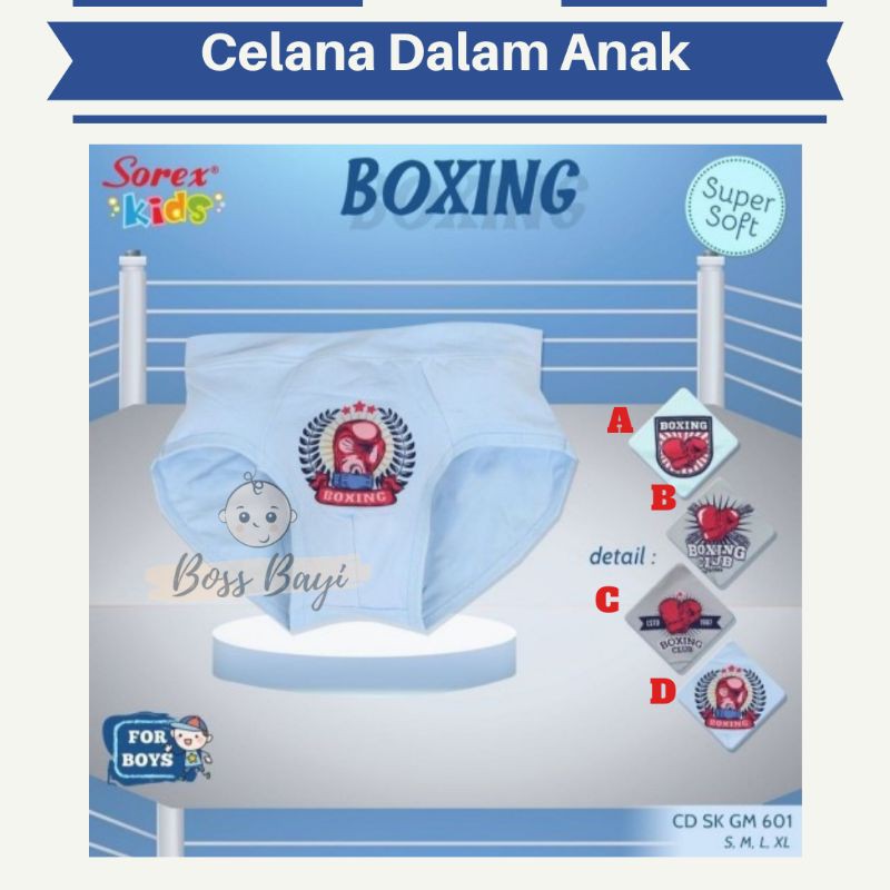 SOREX KIDS - Boy's Briefs / CD Celana Dalam Anak Laki Laki satuan per 1pcs