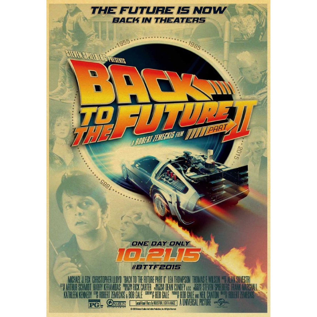 Poster Stiker Dinding Desain Back To The Future Film Propaganda Bahan Kanvas Gaya Retro Untuk Dekorasi Rumah