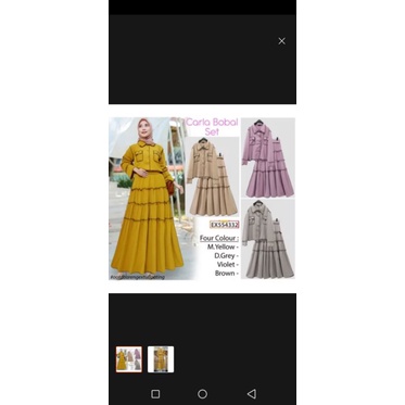 extu original setelan rok terbalik