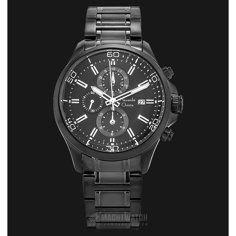 Alexandre Christie AC 6471 MC BIPBA Man Chronograph Black Dial Stainless Steel