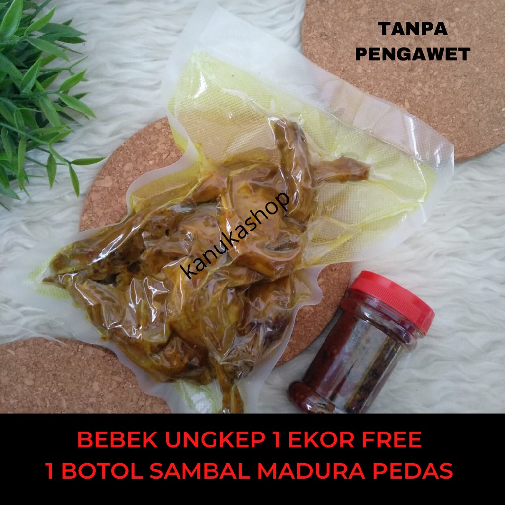 Bebek Goreng Sambal Hitam Madura / Bebek Ungkep Bumbu Hitam Khas Madura Kemasan Vacum