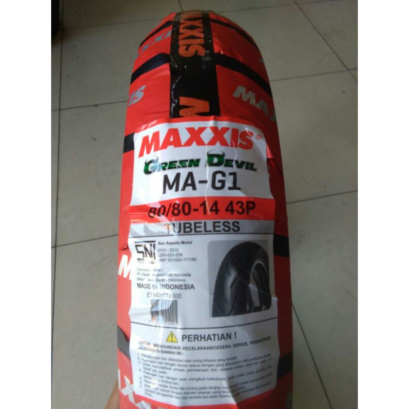 Ban matic maxxis green devil 80/80-14 tubeless