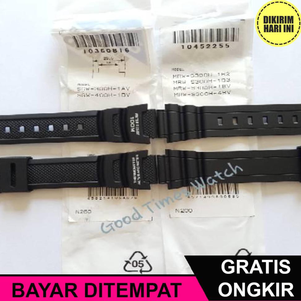 (BAYAR DITEMPAT) OE4706 STRAP CASIO MRW-S300H SGW-300H SGW-400H AE-1000W W-218H CASIO ORIGINAL