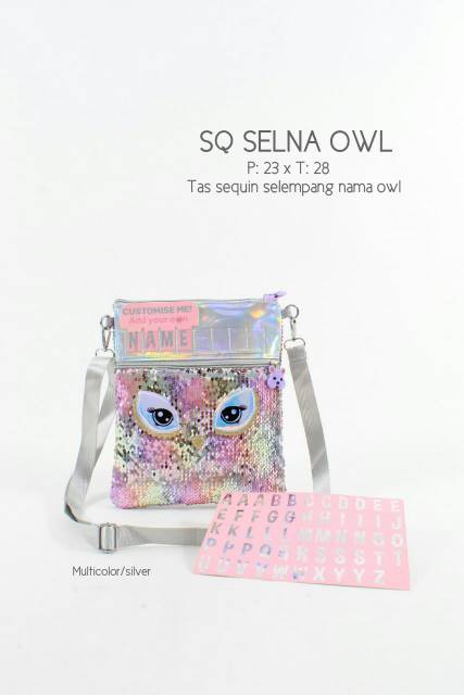 TAS SEQUIN SELEMPANG UNICORN BERUBAH WARNA TULIS NAMA