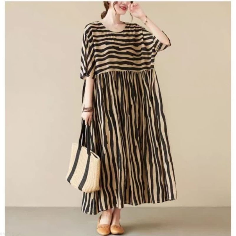 PAKAIAN WANITA BAJU LONG LOOSE DRESS MAXY ZEVANIA MAXI "