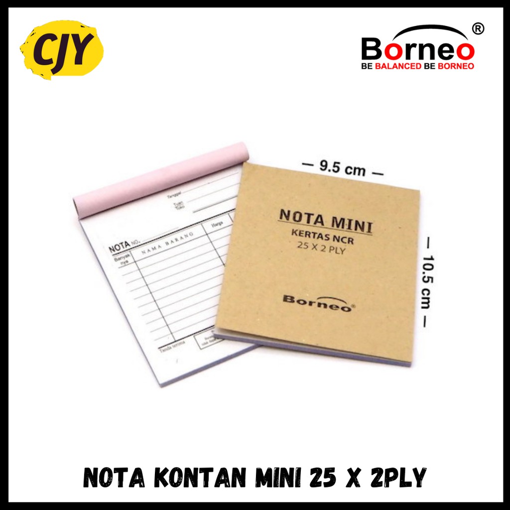 

Nota Kontan Mini 2 ply NCR (25 Lbr)