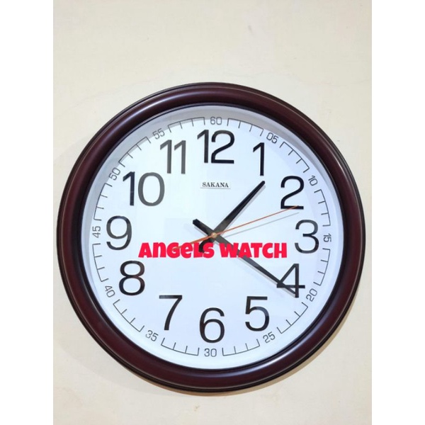 angelswatch jam dinding jumbo diameter besar 45 cm sakana  073 original include baterai