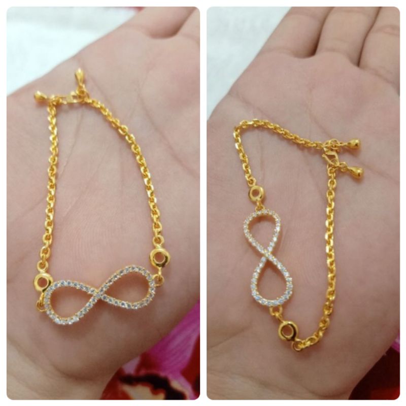 GELANG RANTAI DEWASA PERAK 925 LAPIS MAS 24K