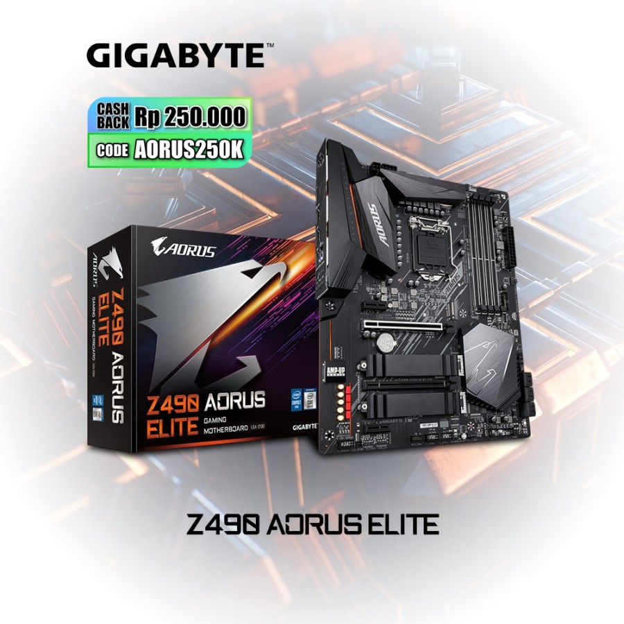 Gigabyte Z490 AORUS ELITE - ATX Socket LGA1200 4 x DDR4