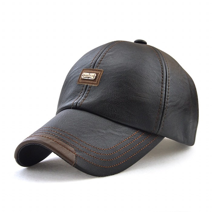 Topi Kulit Pria Topi Baseball Cap import Jamont TK05