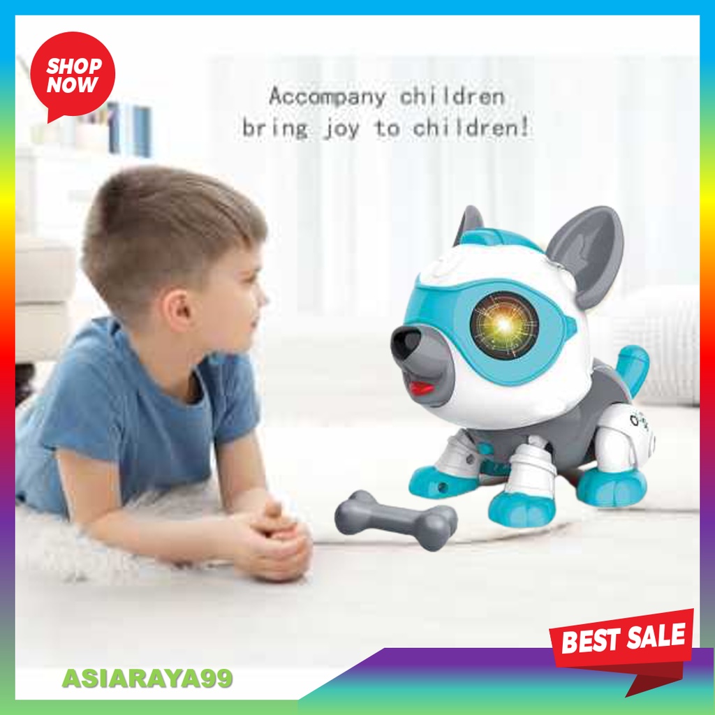DZQ Mainan Robot Dog Kontrol Perintah Suara Anak Voice Control - ZXKM9 Mainan Robot Anak Laki Laki M