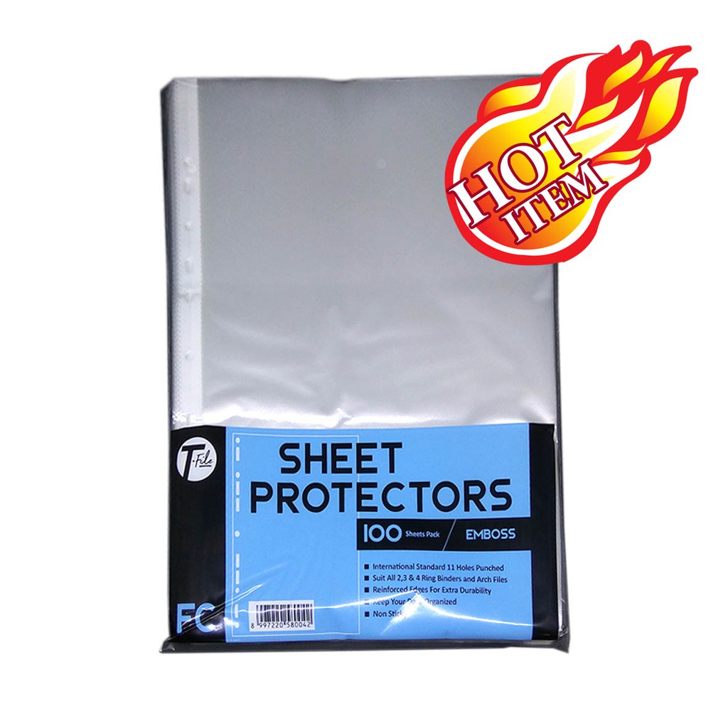 

Tokotab - Sheet Protector Folio Emboss T-FILE isi 100 lembar