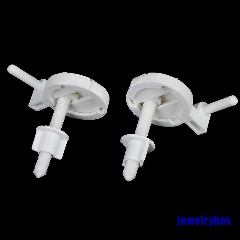 1 Set / 2pcs Engsel Sekrup Kursi Toilet Bahan Plastik