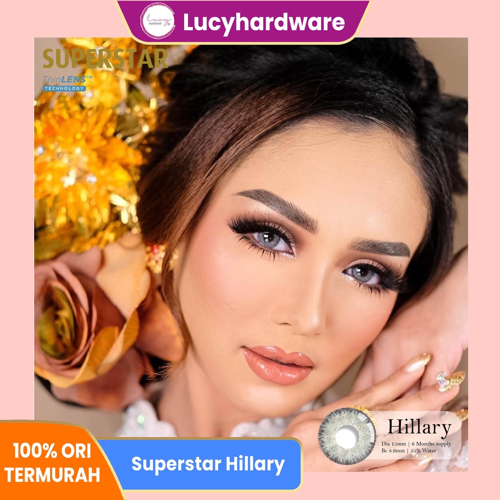 [PILIH LOKAL] Superstar Hillary softlens warna bulanan