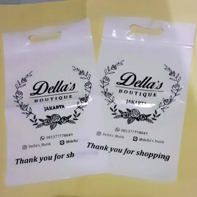 PLASTIK PLONG KLIP/ZIPLOCK, SABLON NAMA MERK TOKO