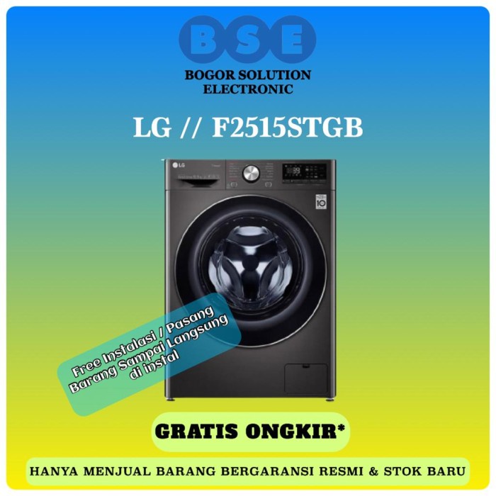 Jual Produk Terbaru Lg F2515Stgb 15Kg Mesin Cuci Lg Hitam F2515Stgb ...