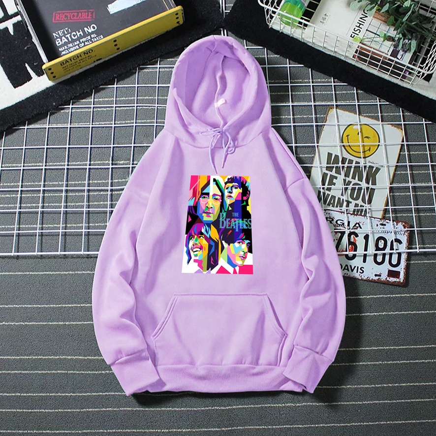 Sweater hoodie wanita THE BEATLES baju sweter cewek band murah