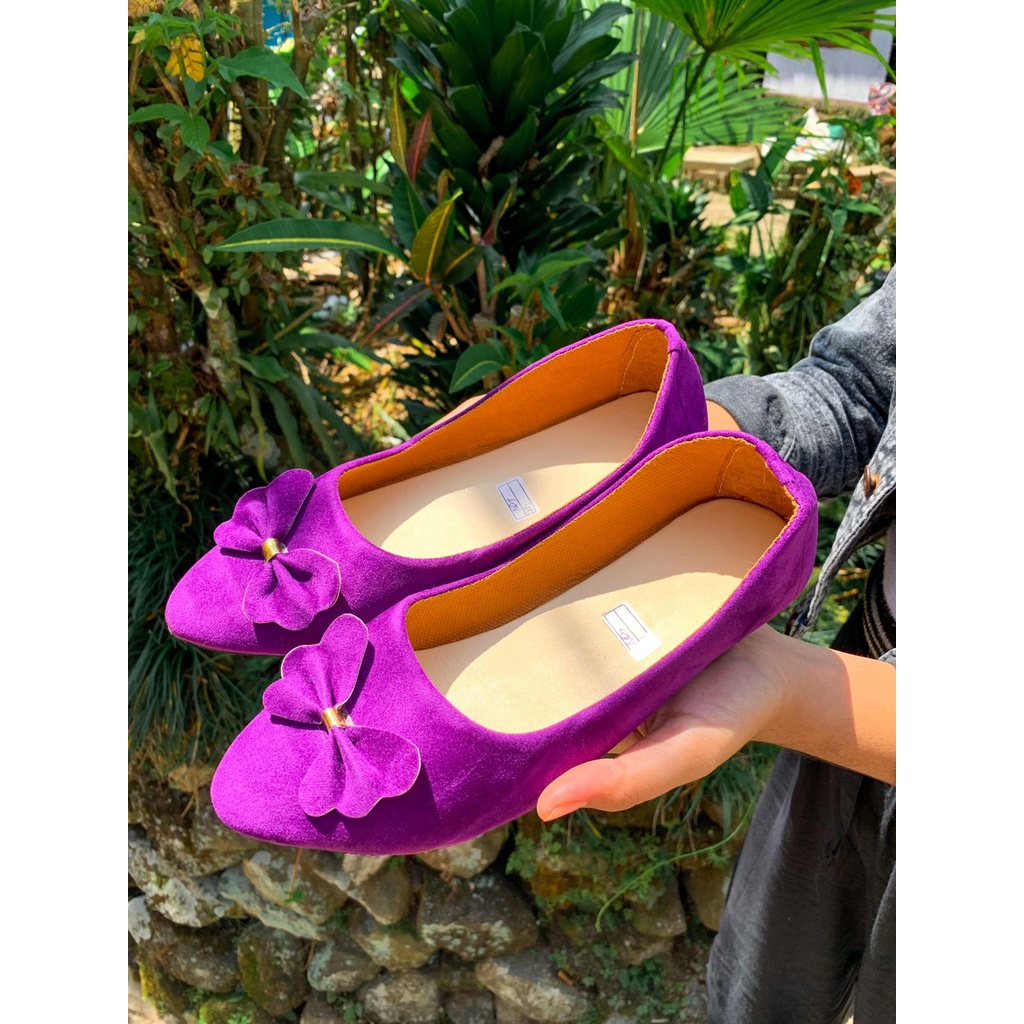 Sepatu Flatshoes Wanita Dewasa pita mutiara