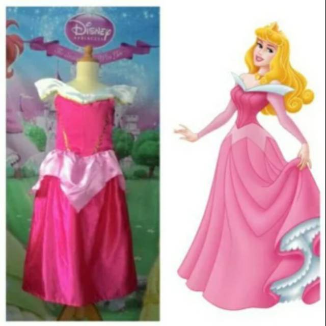 Princess Aurora Standar/Baju Kostum Princess Aurora/Cosplay Princess Disney