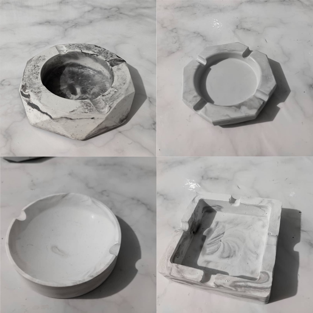 Jual Concrete Ashtray Marble Coaster Packages Coaster Aesthetic Concrete Coaster Asbak