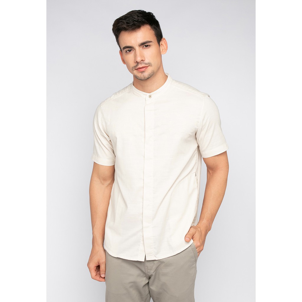 KEMEJA PENDEK KOKO MGEE ALFERO 055 CREAM