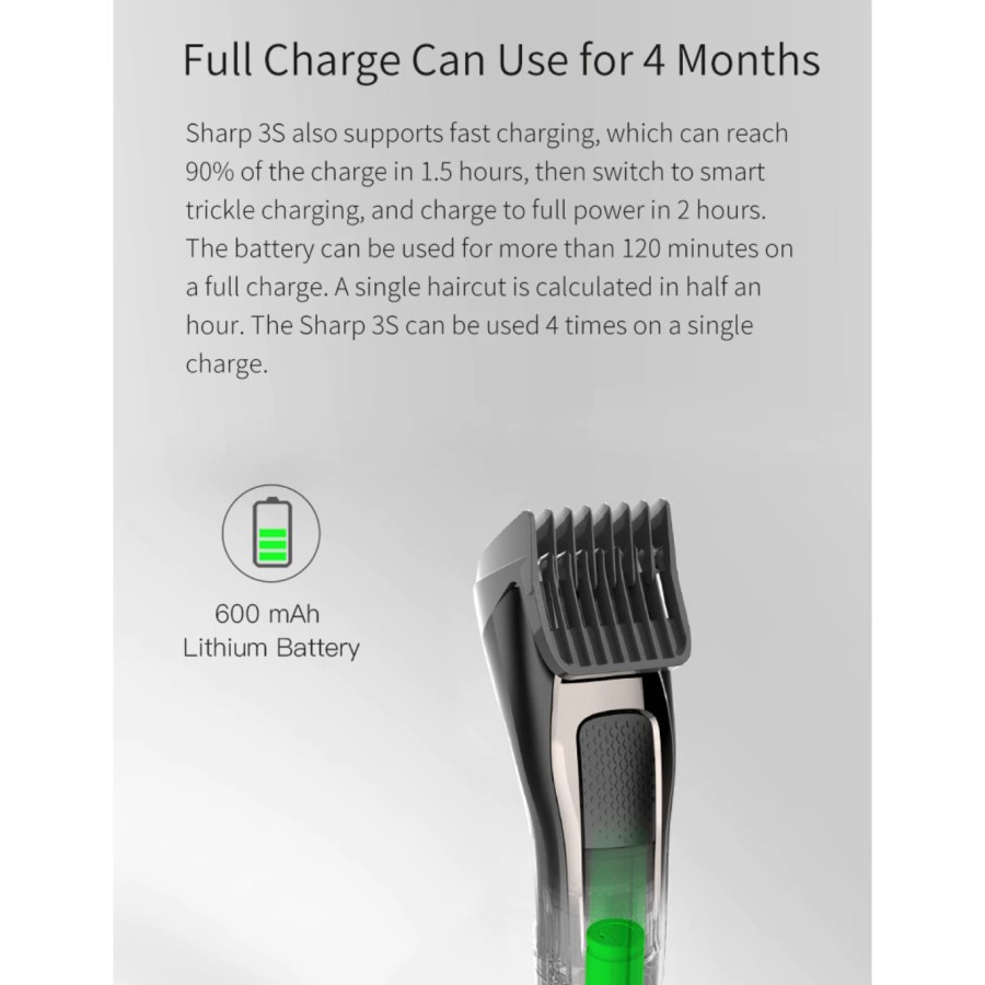 Enchen Sharp3S Alat Cukur Elektrik Hair Clipper Sharp 3S Alt Boost