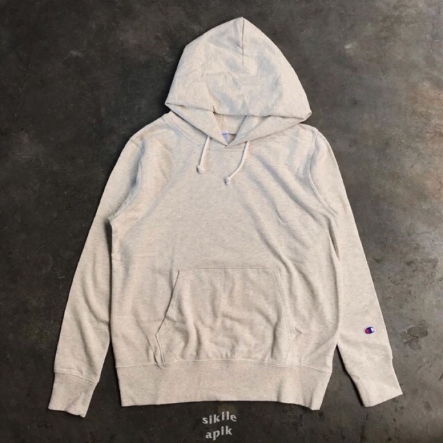 champion oatmeal hoodie