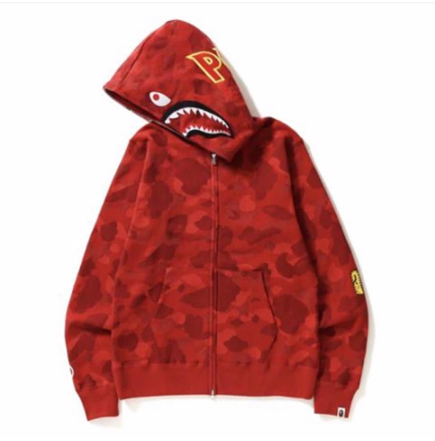 Jaket BAPE SHARK HOODIE FULL ZIP Original