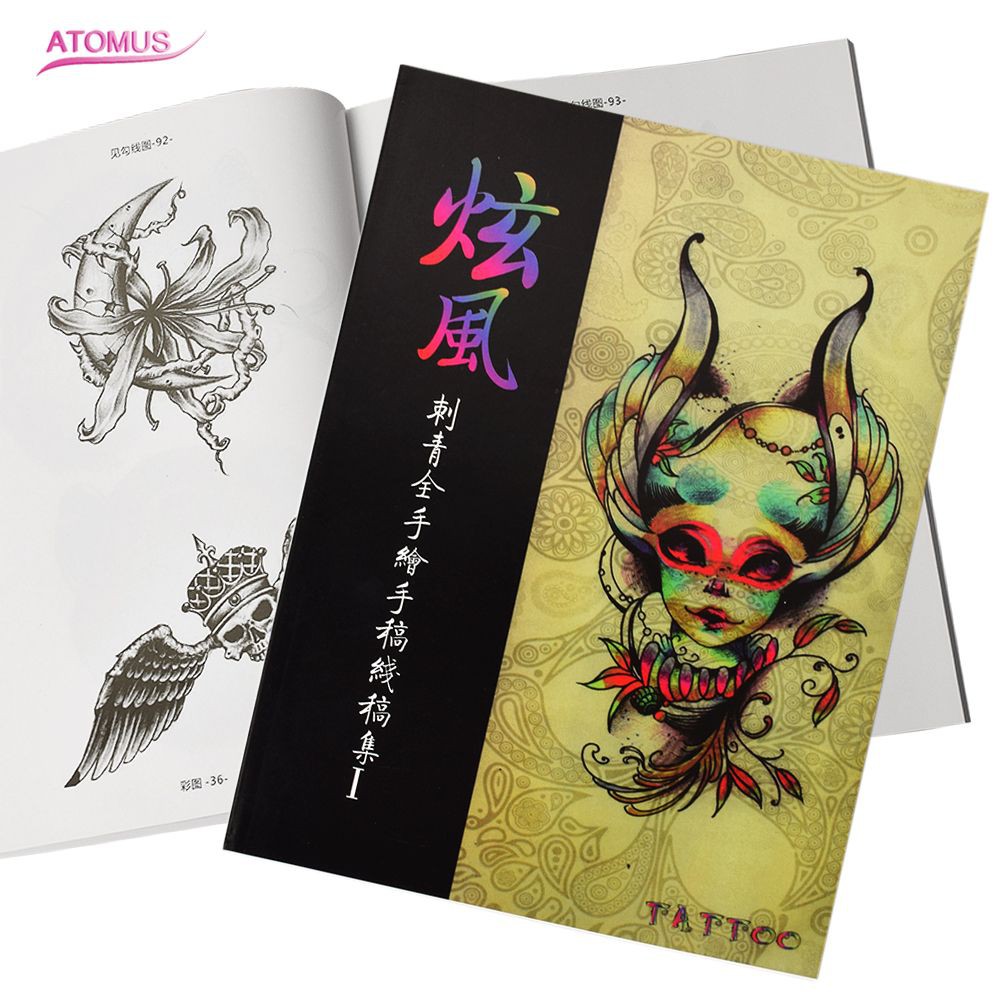 

PRODUK IMPORT Tattoo Designs Coloring Book Selected Various Patterns Manuscript Reference Supply