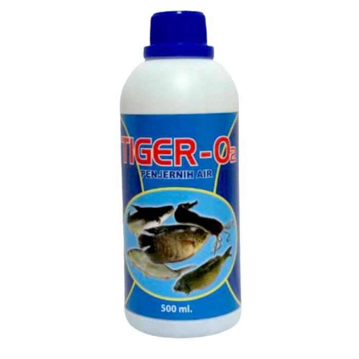 TIGER O2 Obat Cair Cairan Penjernih Air Kolam Tambak Ikan Keruh Jernih