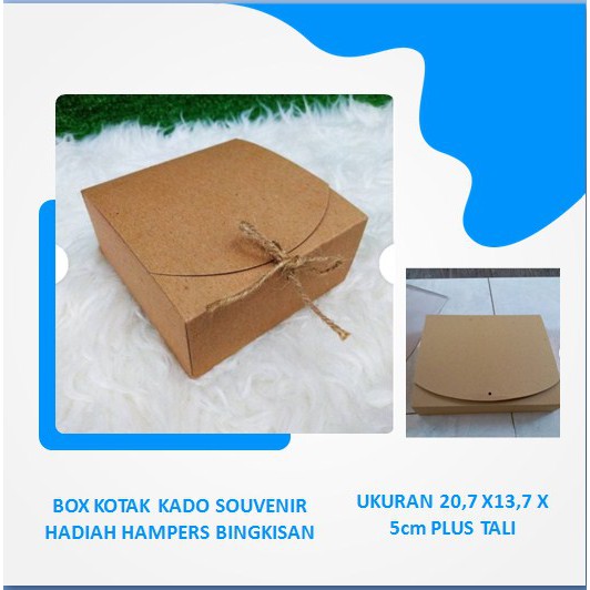 

BOX PERSEGI GIFT BOX KOTAK KADO SOUVENIR HADIAH UKURAN 20,7 X13,7 X 5cm PLUS TALI KOTAK KADO KIRIMAN