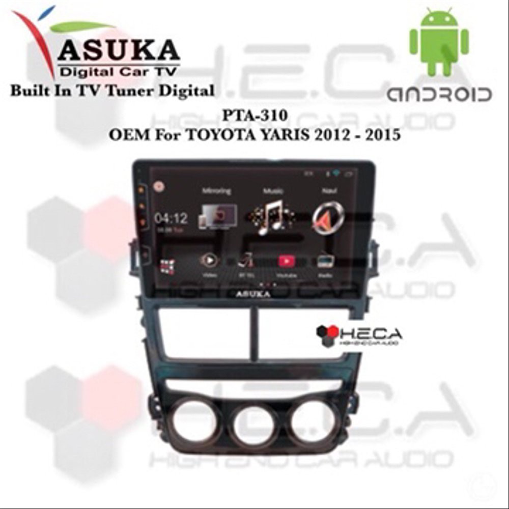 Asuka PTA-310 TV  For TOYOTA YARIS 2012 - 2015 Head Unit OEM Double Din Android TV Tuner Digital